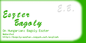 eszter bagoly business card